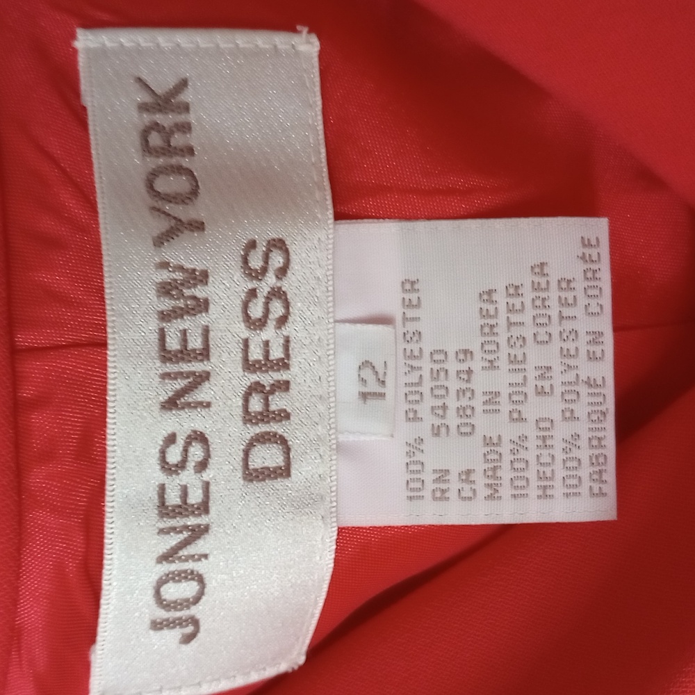 Jones New York Coral dress double ruffle bottom - Picture 3 of 3